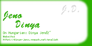 jeno dinya business card